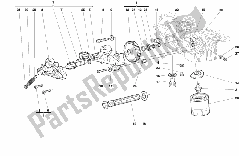 Toutes les pièces pour le Pompe à Huile - Filtre du Ducati Superbike 748 R Single-seat 2000